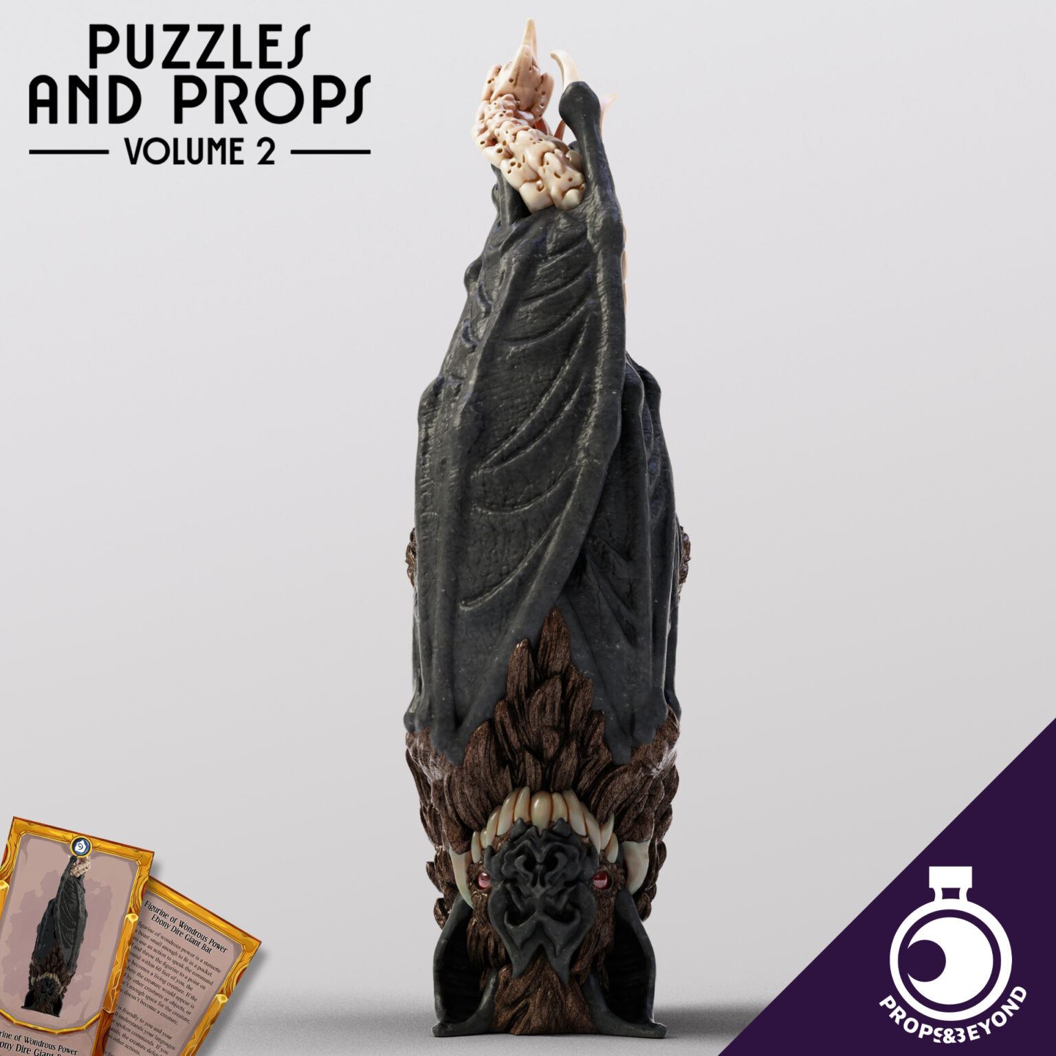 Figurine of Wondrous Power Ebony Dire Giant Bat Props&Beyond